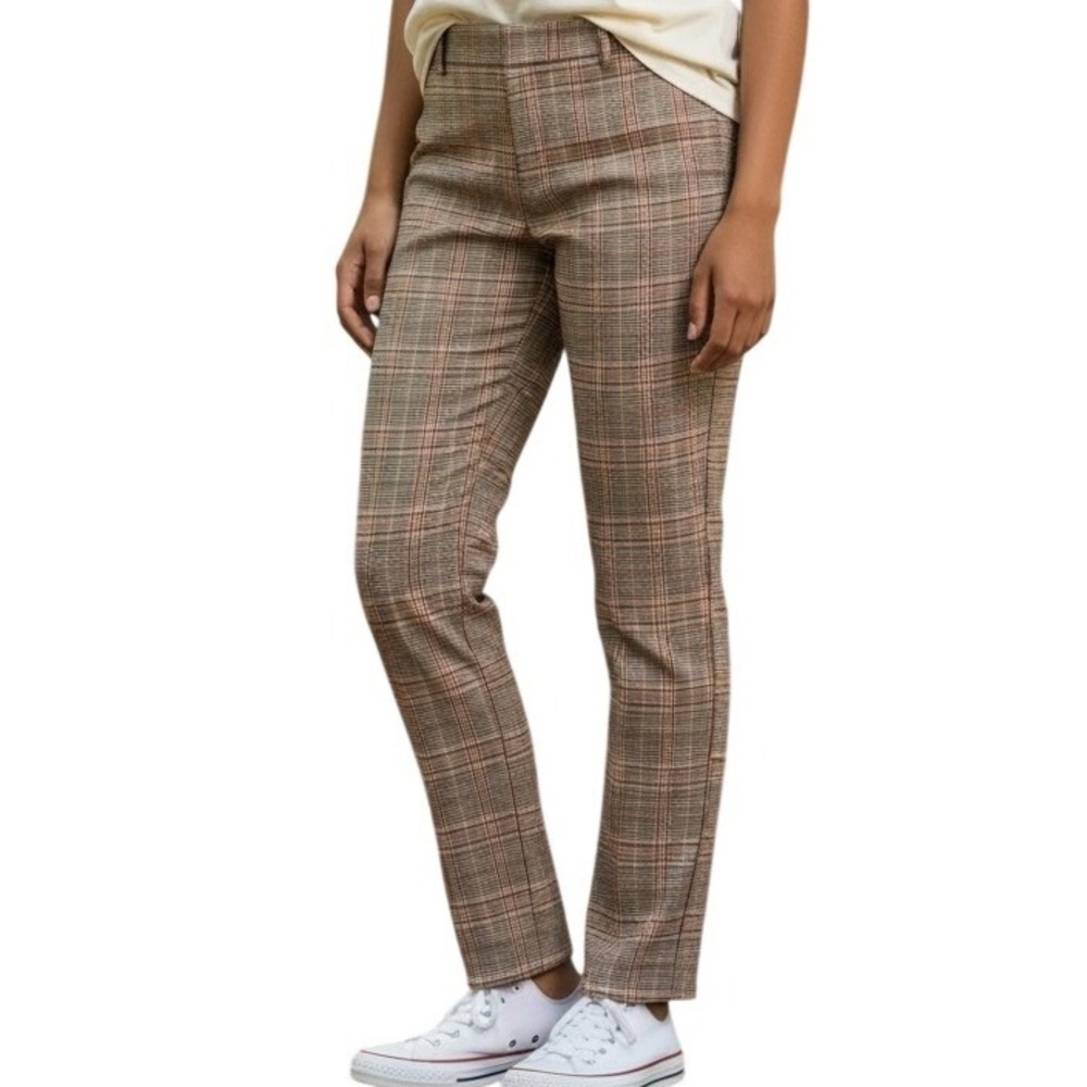 LIVERPOOL Los Angeles Kelsey Lava Flow Glen Plaid Trousers NWT Size 2/26
